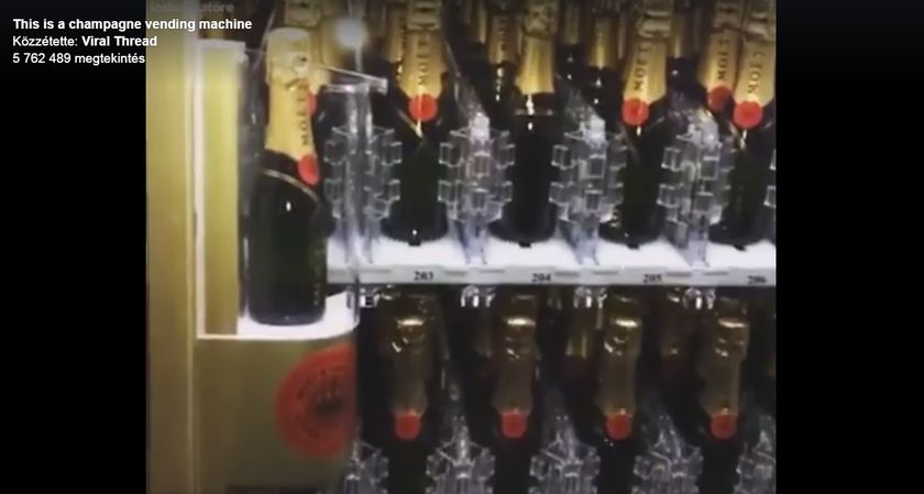 12 000 Ft-os pezsgő egy automatában?